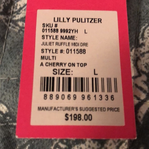 EUC Lily Pulitzer Juliet Ruffle MIDI Dress Wore Once To Church - Picture 11 of 11